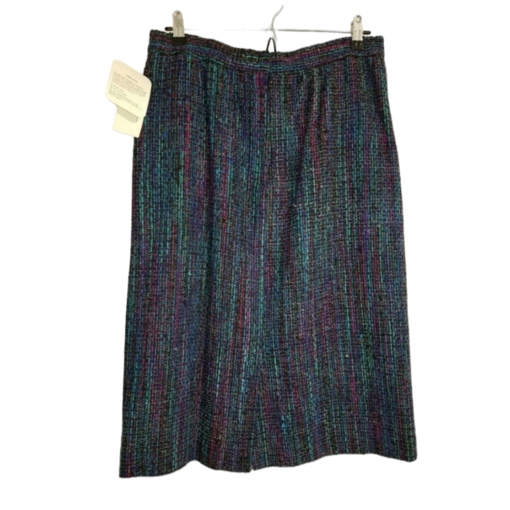 NWT Vintage Doncaster 100% Woven Silk 2 Pc Suit Jacket Skirt Size 12/14 - Picture 4 of 12